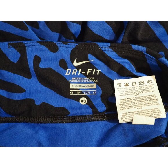 Nike Running Blue Zebra Print Leggings, Size XS - Picture 8 of 13